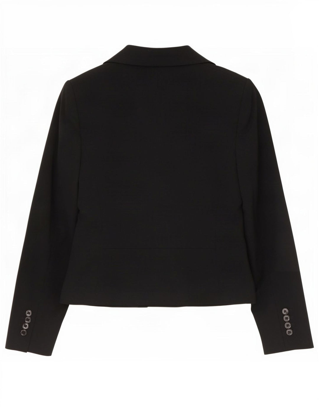 Jaqueta blazer feminina Marks & Spencer com 2 botões Reino Unido 6 XS preto poliéster