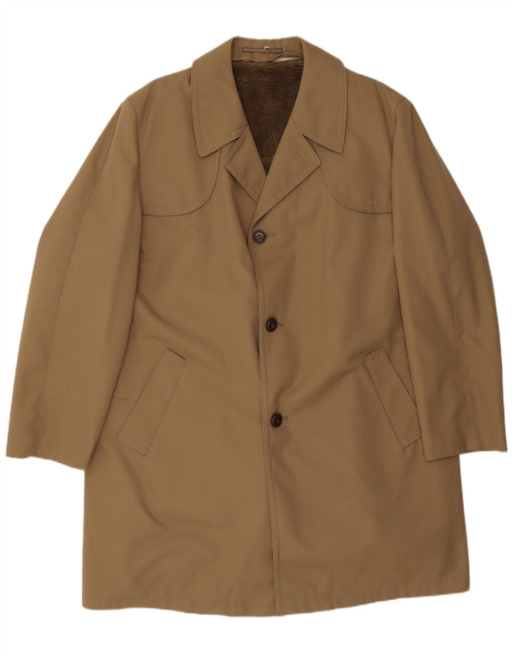 Trench Coat Vintage Masculino EU 58 4XL Bege Poliacrílico