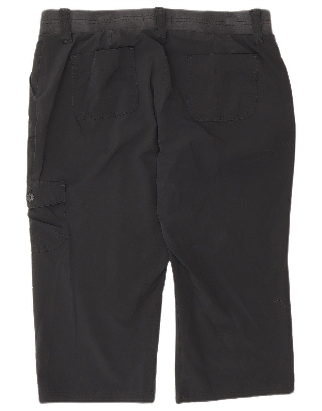 Calça feminina Lee Raiders Cargo Capri US 16 2XL W34 L20 poliéster preto
