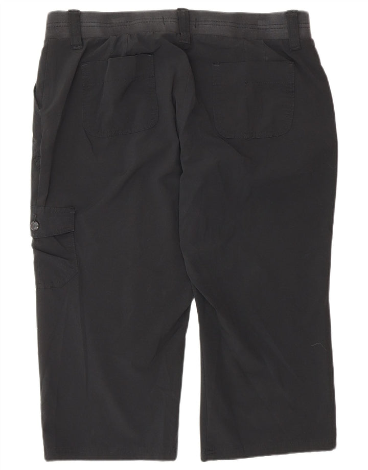 Calça feminina Lee Raiders Cargo Capri US 16 2XL W34 L20 poliéster preto