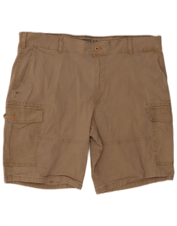 Shorts cargo masculino de água salgada IZOD W40 XL algodão bege
