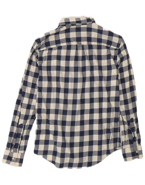 Camisa masculina American Eagle Classic Fit XS azul marinho algodão guingão