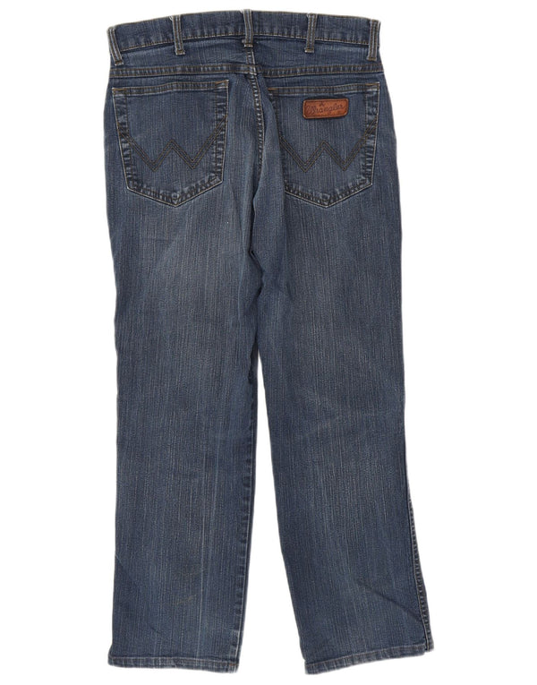 Wrangler Masculino Texas Stretch Straight Jeans W31 L27 Azul Algodão