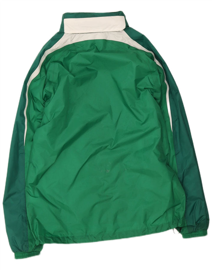 Jaqueta de chuva masculina Erima com capuz UK 38 poliamida colorblock verde médio