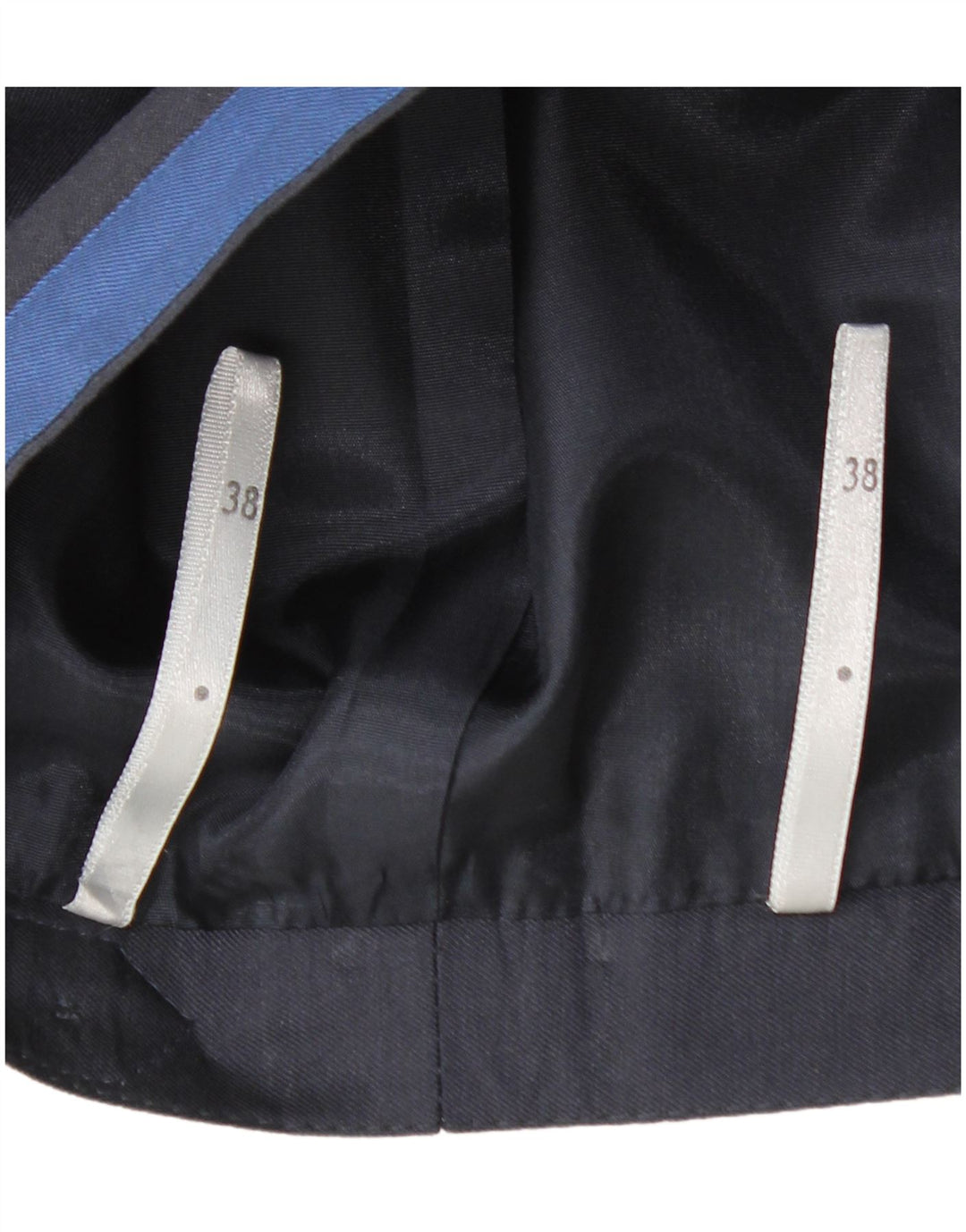 Saia feminina VINTAGE cintura alta evasê UE 38 médio W28 azul marinho