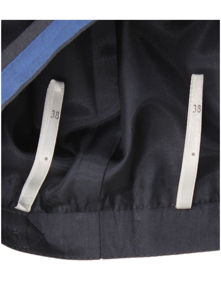 Saia feminina VINTAGE cintura alta evasê UE 38 médio W28 azul marinho