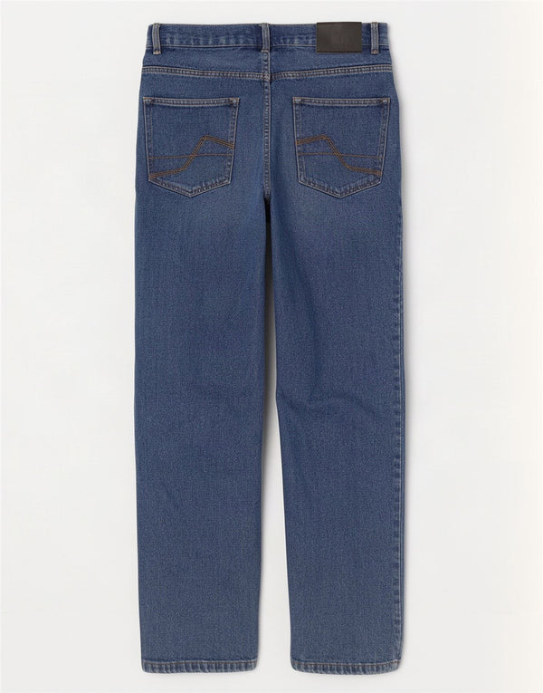 Pierre Cardin Mens Regular Fit Straight Jeans W34 L29 Azul Algodão