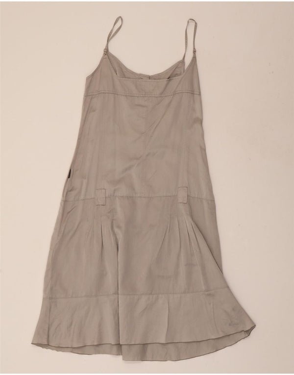 Vestido de verão feminino CALVIN KLEIN JEANS UK 18 XL cinza seda