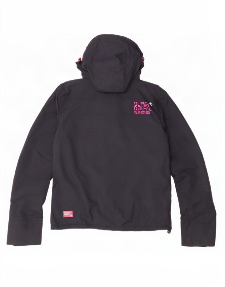 Jaqueta corta-vento feminina Superdry UK 12 azul marinho médio