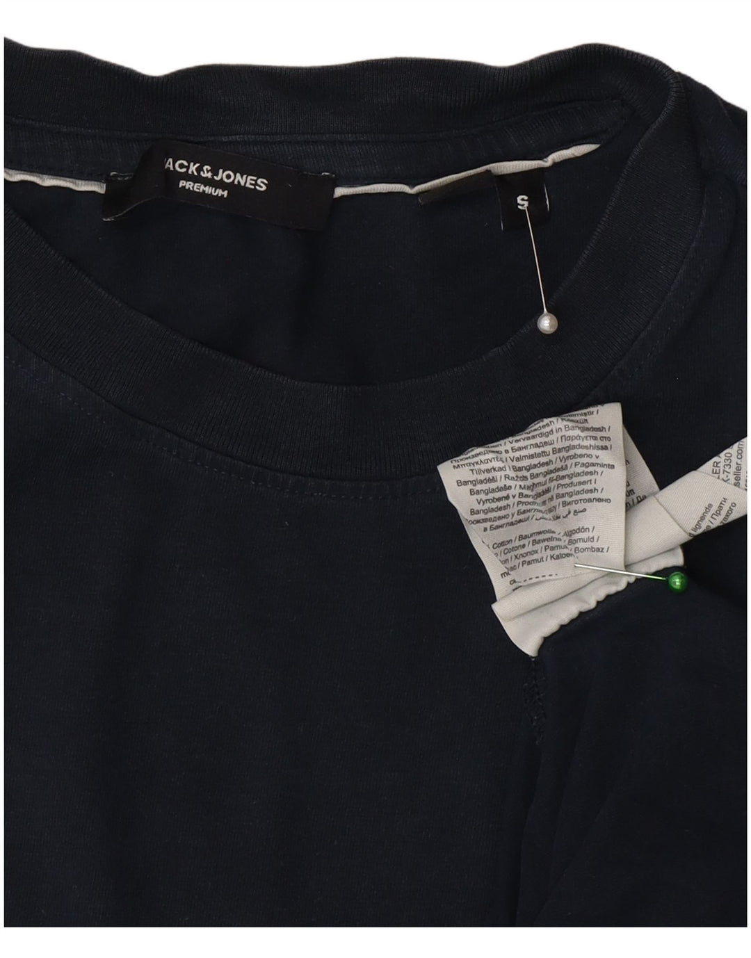 Camiseta masculina Jack & Jones top pequeno algodão azul marinho
