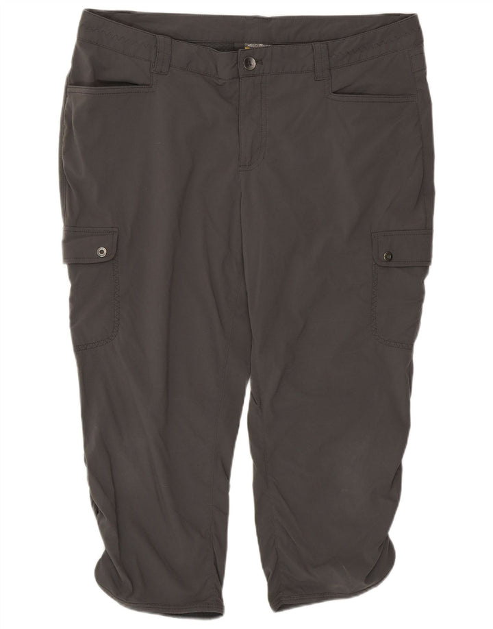 Calça cargo feminina Eddie Bauer US 14 XL W36 L20 cinza nylon