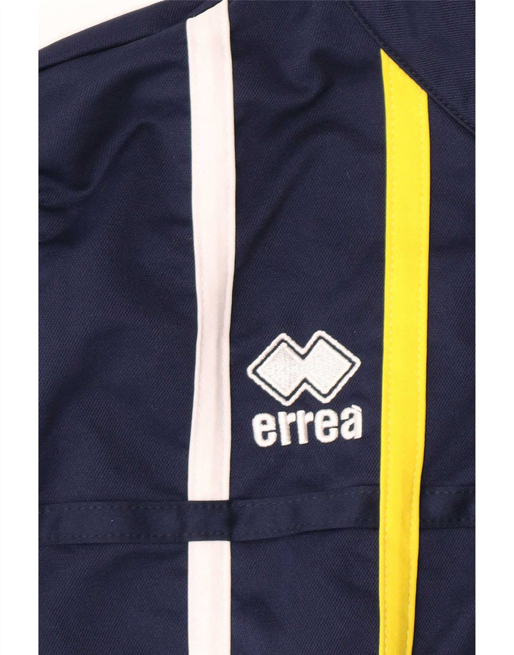 Errea Jaqueta masculina de agasalho grande bloco colorido azul marinho