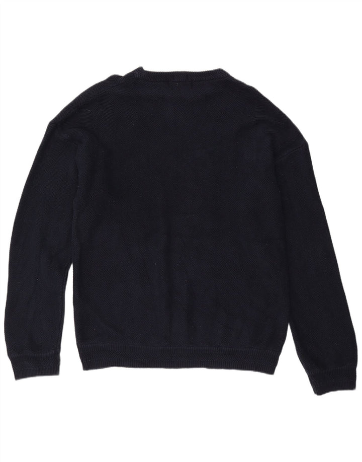 Suéter masculino CHAPS RALPH LAUREN com gola canoa XL azul marinho espinha de peixe