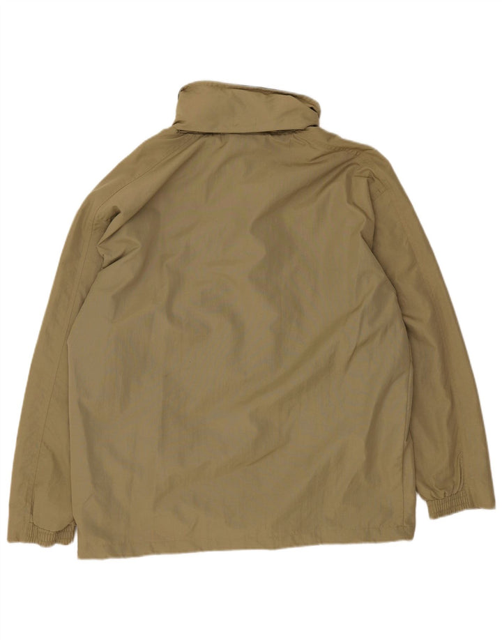 Jaqueta de chuva masculina Diadora com capuz UK 36 pequena poliamida cáqui