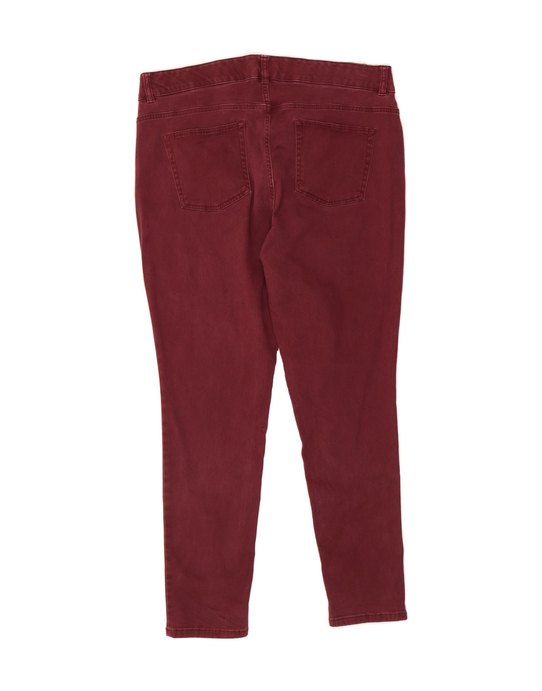 CHAPS Womens Slim Casual Trousers US 16 2XL W36 L29 Maroon Cotton Vintage Chaps and Second-Hand Chaps from Messina Hembry 