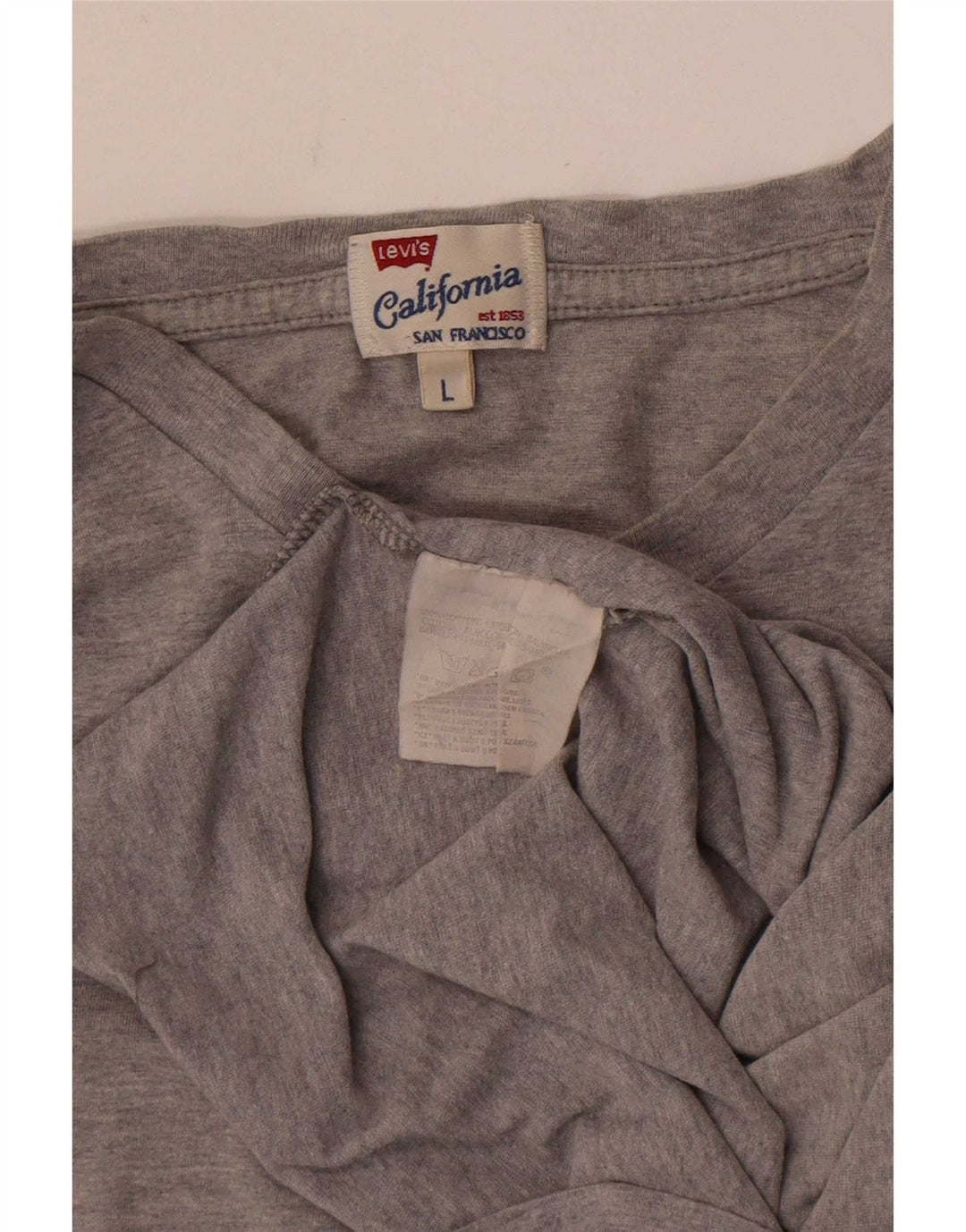 Camiseta masculina Levi's grande algodão cinza