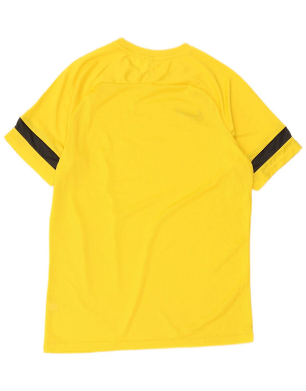 Camiseta masculina Nike Dri Fit Top grande bloco colorido amarelo