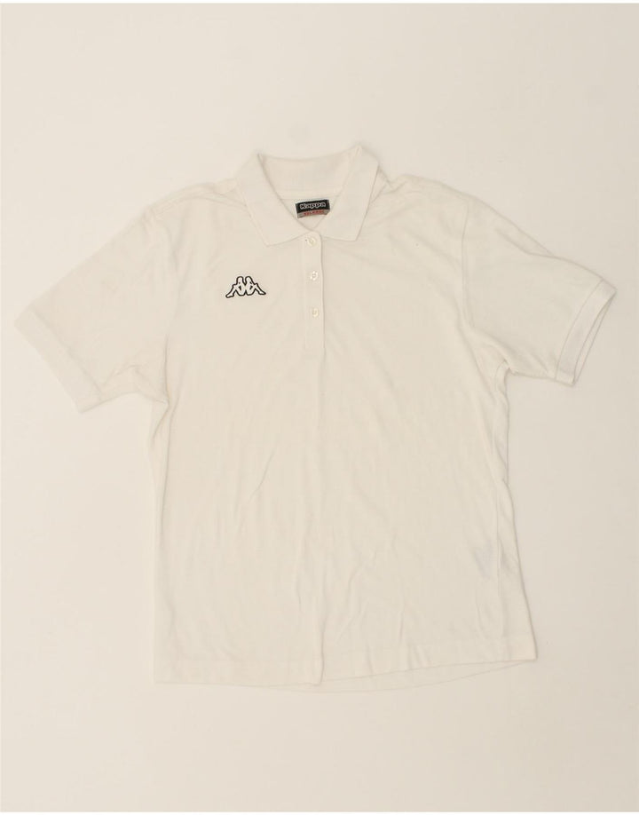 KAPPA Womens Polo shirt UK 20 2XL White Cotton Vintage Kappa and Second-Hand Kappa from Messina Hembry 