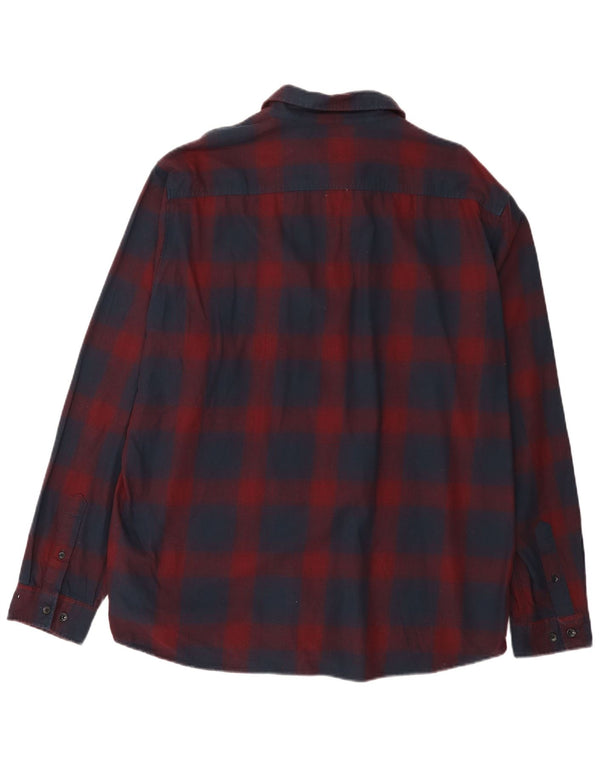 Camisa masculina de flanela Jack & Jones 2XL algodão xadrez vermelho
