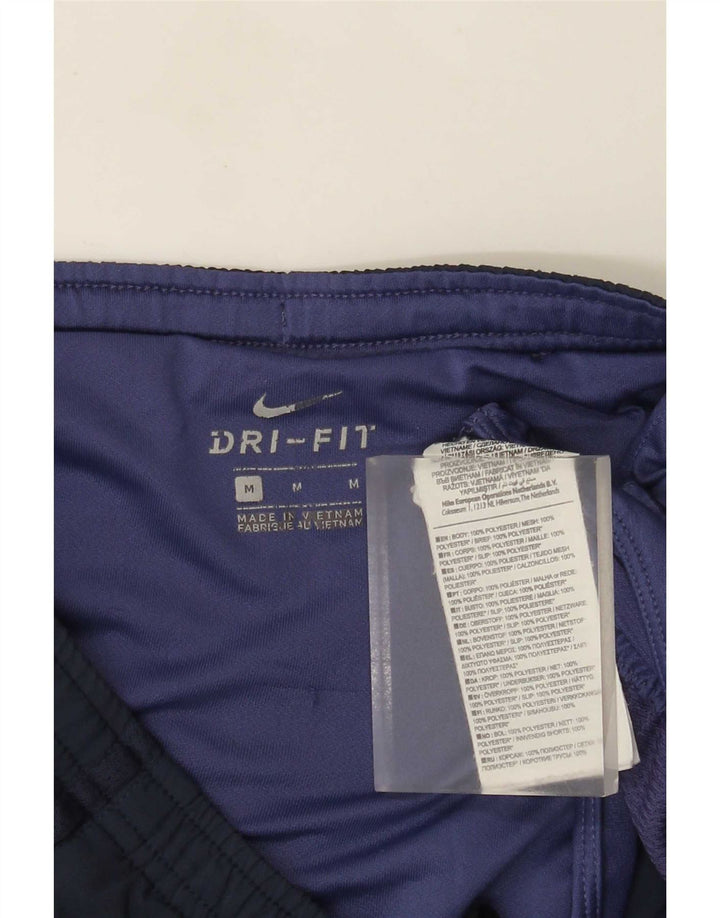 Shorts esportivos masculinos Nike Dri Fit médio azul marinho colorblock poliéster