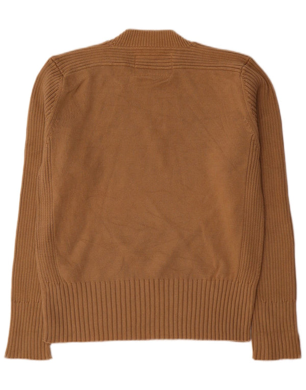 Lotto Mens Graphic Crew Neck Jumper Sweater Large Beige Cotton