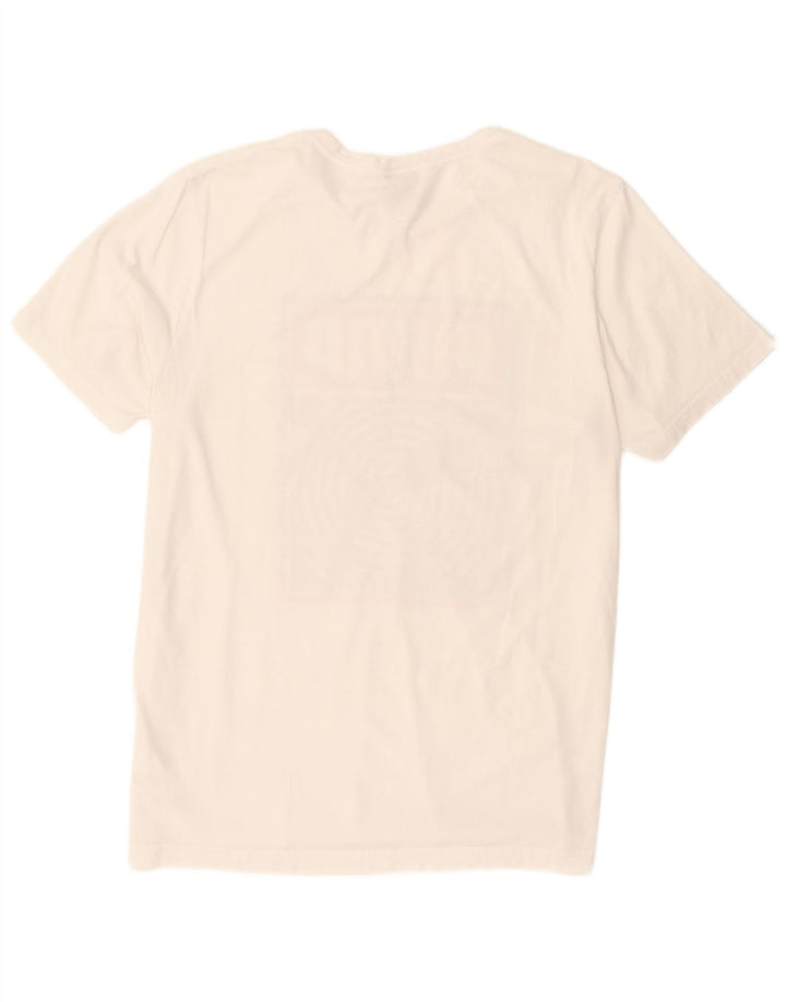 Puma Mens Graphic T-Shirt Top Grande Algodão Branco