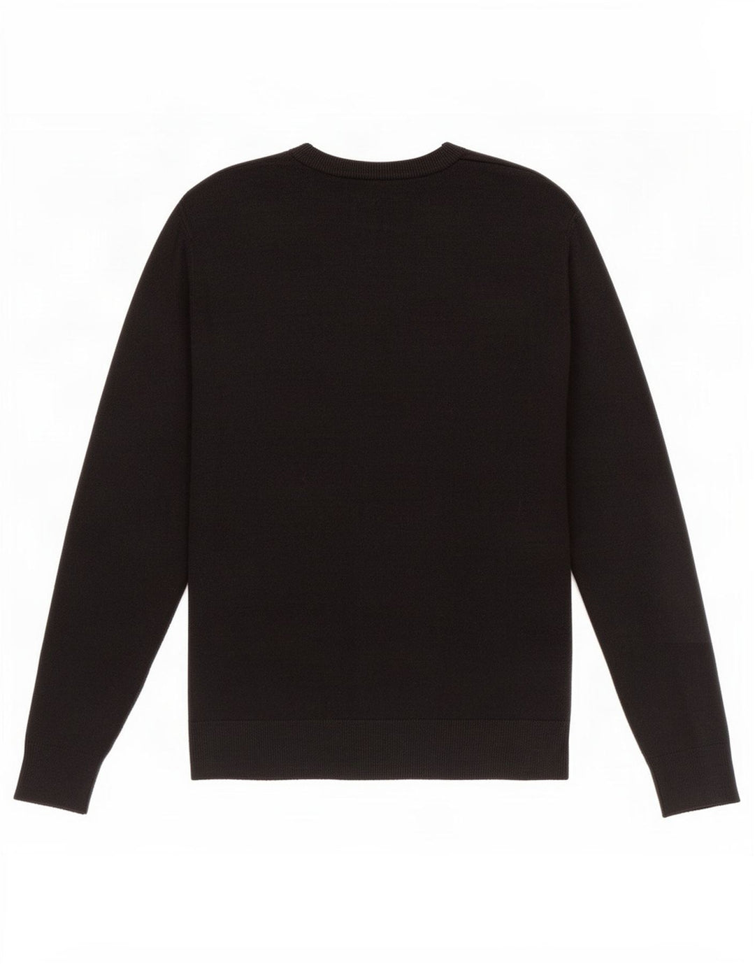 Suéter masculino Marks & Spencer com gola canoa, acrílico preto médio