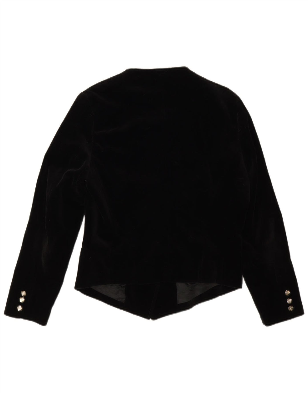 Jaqueta blazer feminina de veludo com 4 botões Benetton IT 44 médio preto
