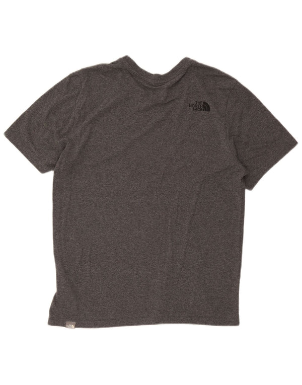 Camiseta masculina The North Face algodão manchado cinza médio