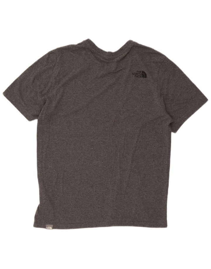 Camiseta masculina The North Face algodão manchado cinza médio