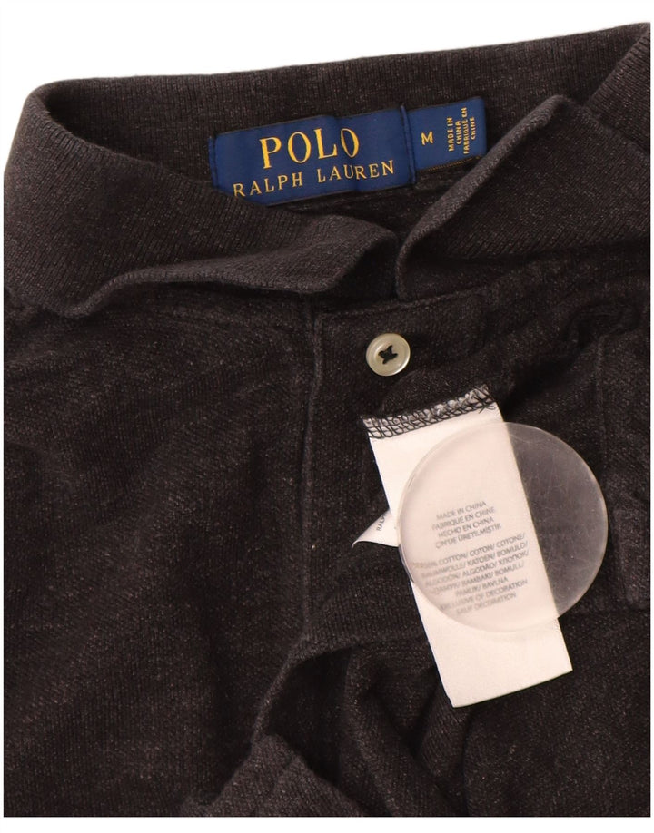 Camisa polo masculina Polo Ralph Lauren de algodão cinza médio