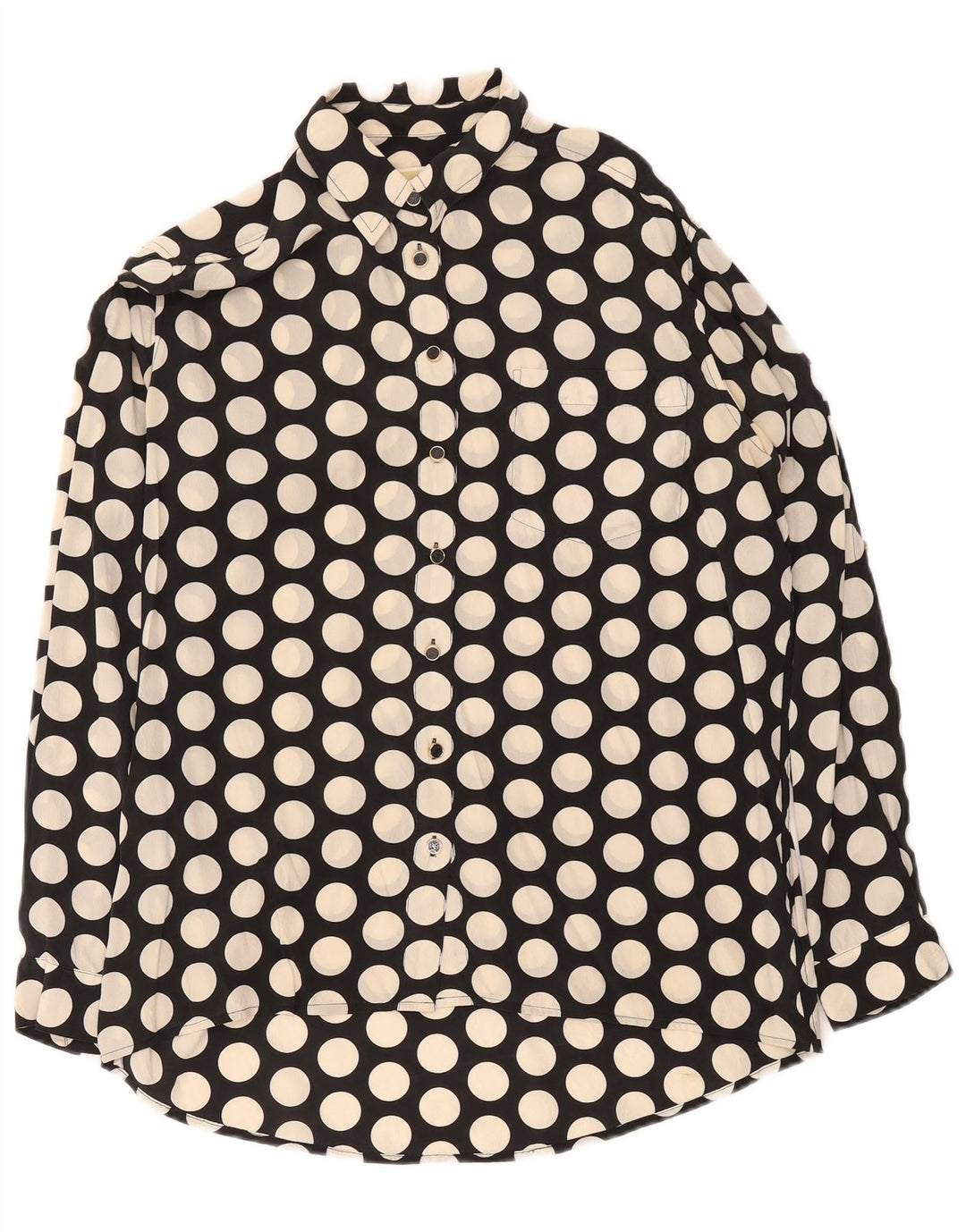 Camisa oversized Michael Kors Longline feminina Reino Unido 10 bolinhas pretas pequenas