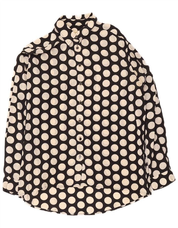Camisa oversized Michael Kors Longline feminina Reino Unido 10 bolinhas pretas pequenas