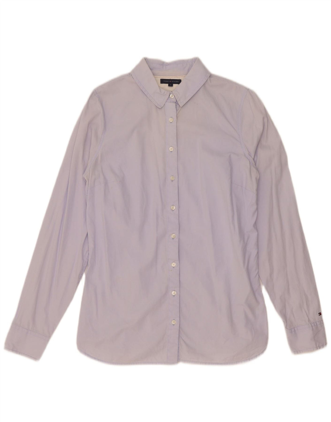 Camisa feminina Tommy Hilfiger EUA 8 algodão azul médio