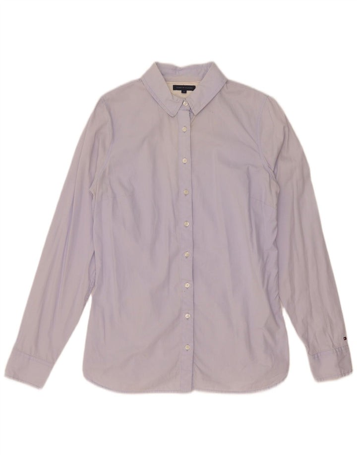 Camisa feminina Tommy Hilfiger EUA 8 algodão azul médio
