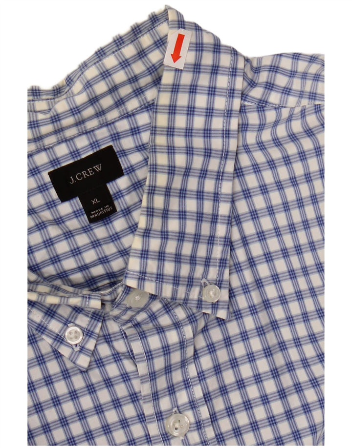 Camisa masculina J. CREW XL azul xadrez algodão