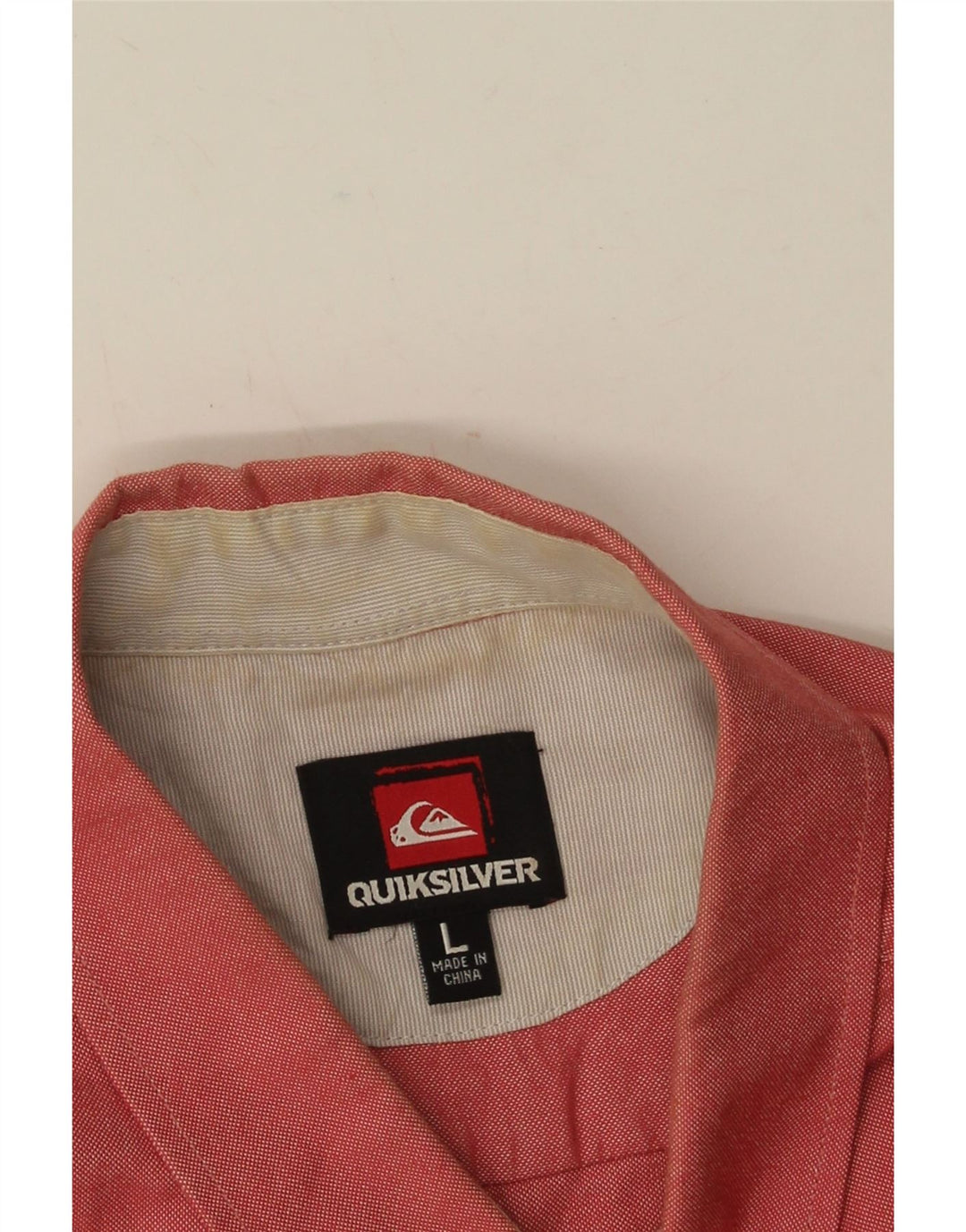 Camisa masculina de manga curta Quiksilver grande algodão vermelho