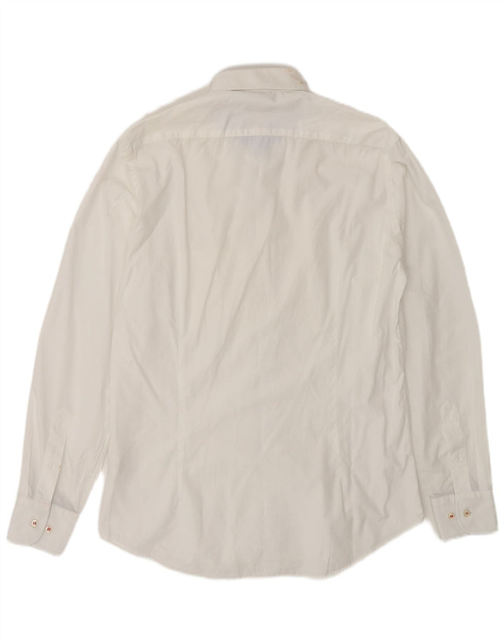 Camisa masculina Paul & Shark de algodão branco médio