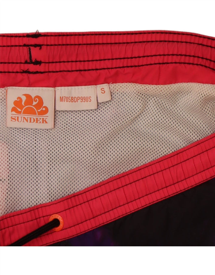 Shorts de natação masculino SUNDEK pequeno poliéster multicolorido havaiano