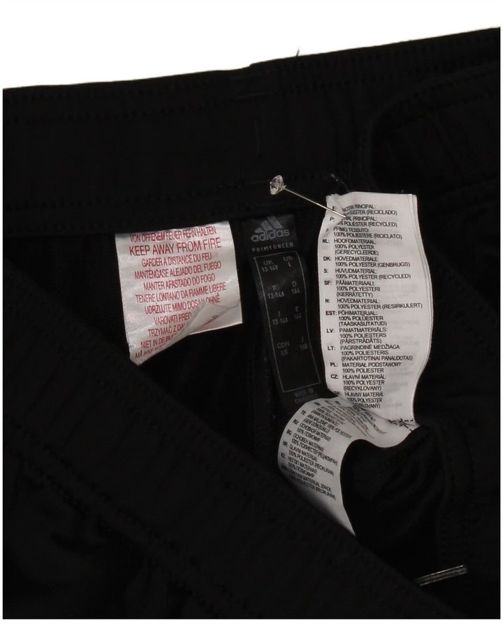 Calças de treino Adidas Boys Primegreen 13-14 anos grandes poliéster preto