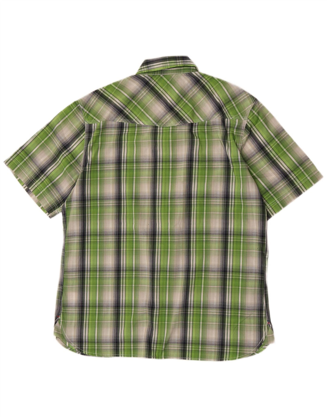 Berghaus Camisa masculina de manga curta grande poliéster xadrez verde