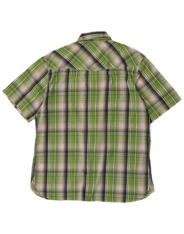 Berghaus Camisa masculina de manga curta grande poliéster xadrez verde