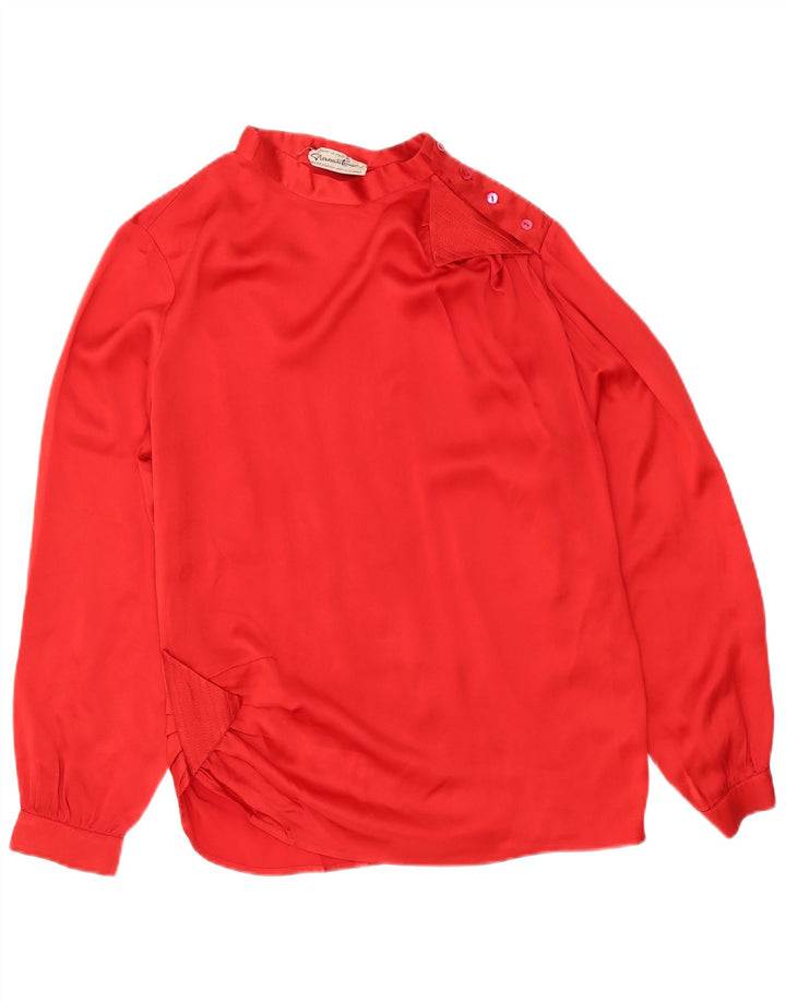 Blusa feminina vintage manga comprida top IT 42 vermelho médio