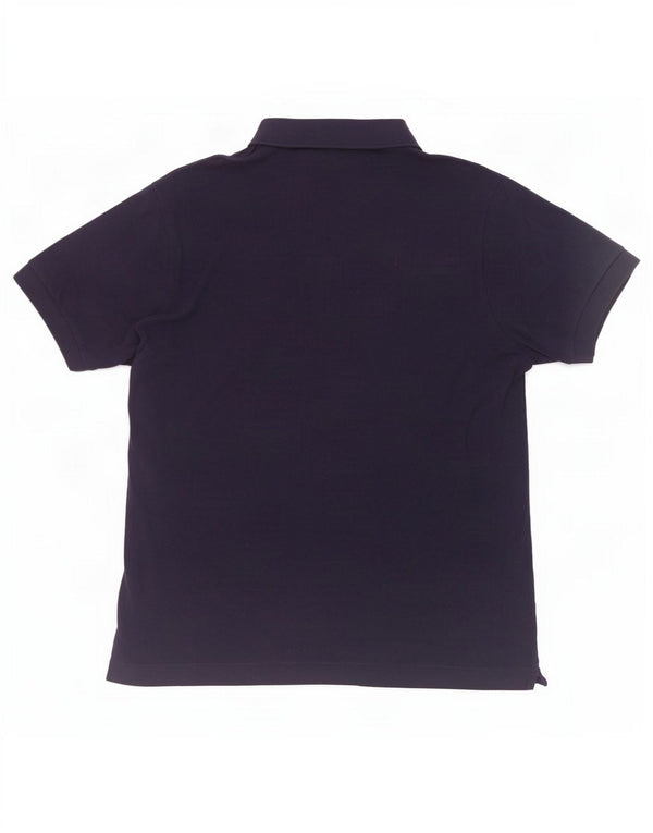 Camisa polo masculina Lacoste tamanho 6 XL azul marinho algodão
