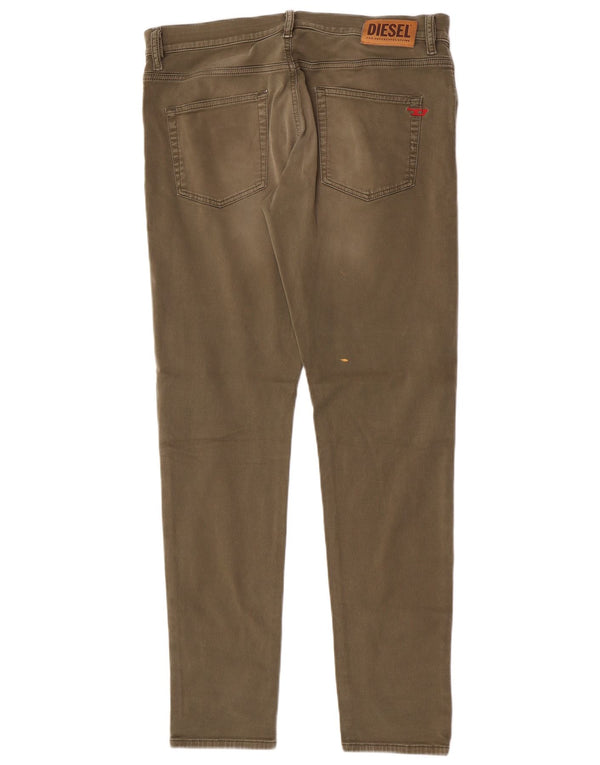 Diesel Mens D-Strukt Slim Fit Calça Casual W36 L32 Algodão Cáqui