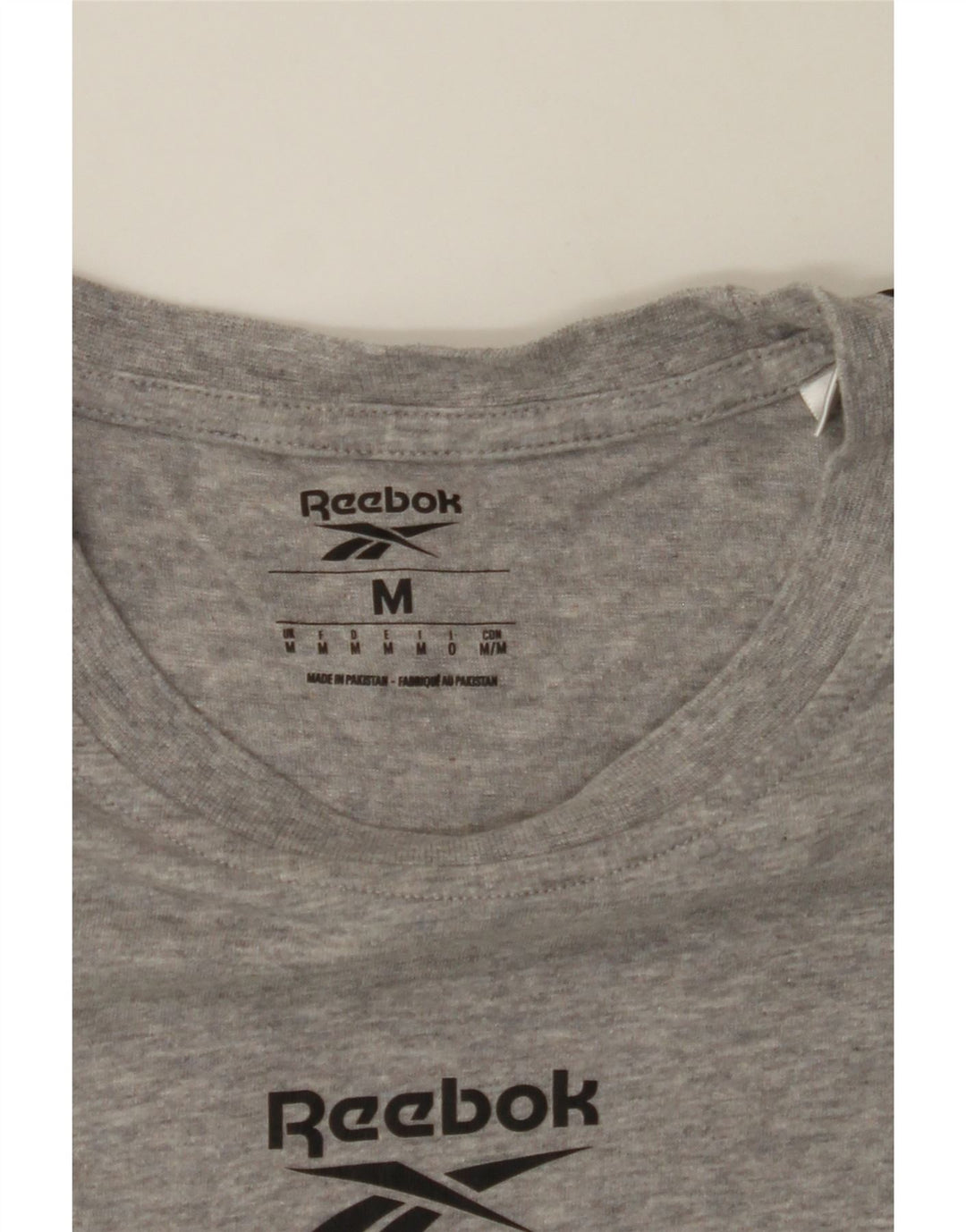 REEBOK Mens T-Shirt Top Medium Grey Cotton Vintage Reebok and Second-Hand Reebok from Messina Hembry 