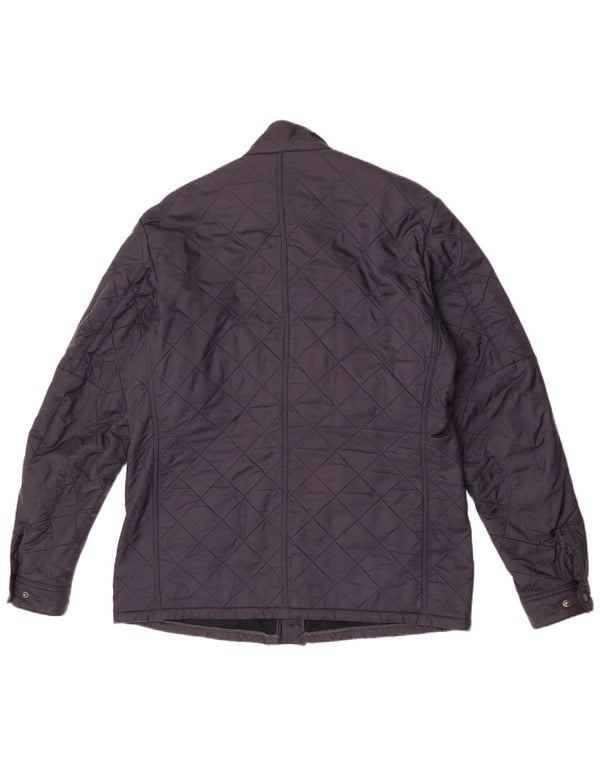 Jaqueta acolchoada masculina Barbour UK 42 XL poliéster azul marinho