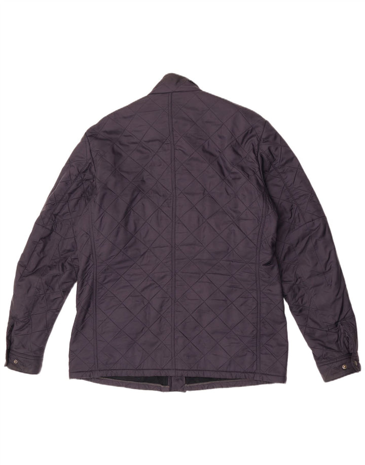Jaqueta acolchoada masculina Barbour UK 42 XL poliéster azul marinho