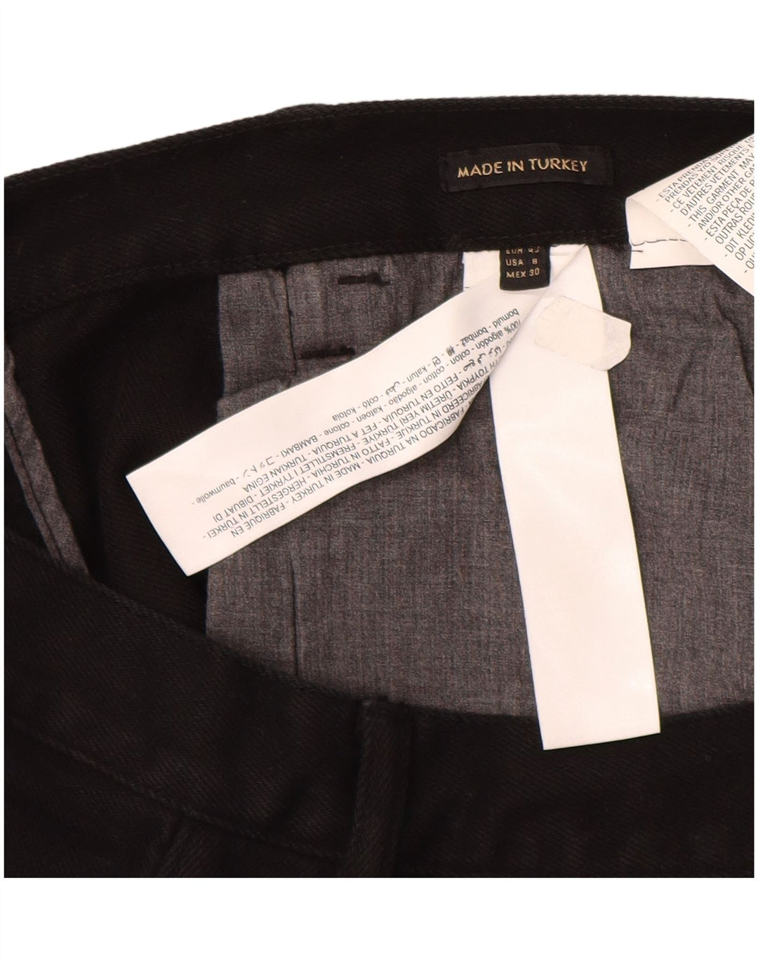 Jeans femininos Massimo Dutti cintura alta reta EU 40 médio W30 L29 preto