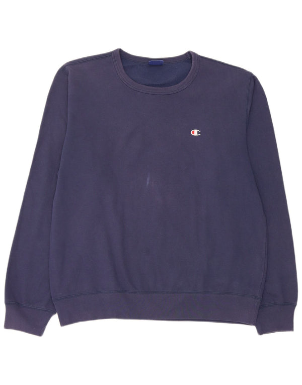 Champion moletom masculino jumper XL azul marinho algodão